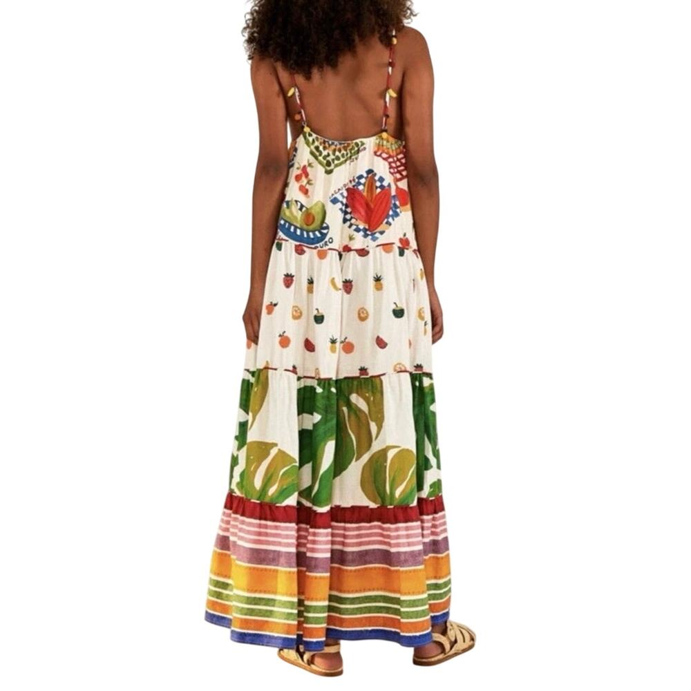FARM RIO Mixed Picnic Maxi Dress Size XL New with Tag Sold out online - Picture 3 of 16